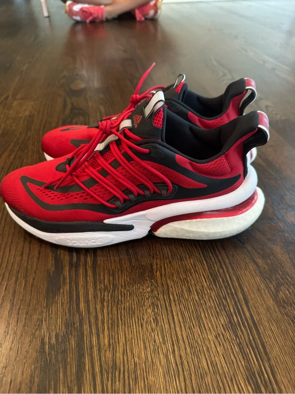 adidas Red and Black Men's Athletic Shoes